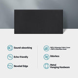 UMIACOUSTICS 2 PCS Acoustic Panel, 47.2" x 23.6" x 2" Fiberglass Sound Proof Wall Panels, Sound Absorbing Panels for Studios, Office, Home Theater. Black UMIACOUSTICS