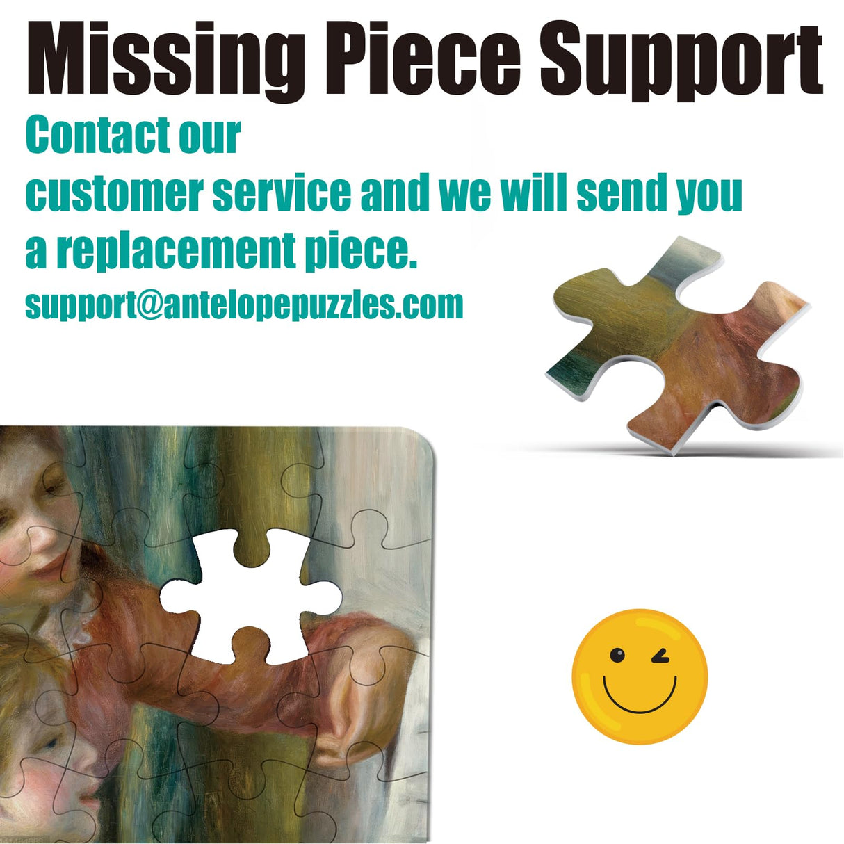 Antelope - 1000 Piece Puzzle for Adults, Two Young Girls at The Piano, by Pierre-Auguste Renoir, 1892 - Officially Licensed, Jigsaw Puzzles 1000 Pieces, High Resolution, Matte Finish, No Dust ANTELOPE