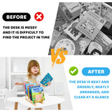 2 PCS Bookshelf For Kids Room, Toddler Bookshelf, Mini Bookshelf, Desktop Shelf, Nursery Book Shelves, Wooden Kids Book Shelf Organize Storage Rack For Living Room, Bedroom, Home Office (Natural) gjulrfu