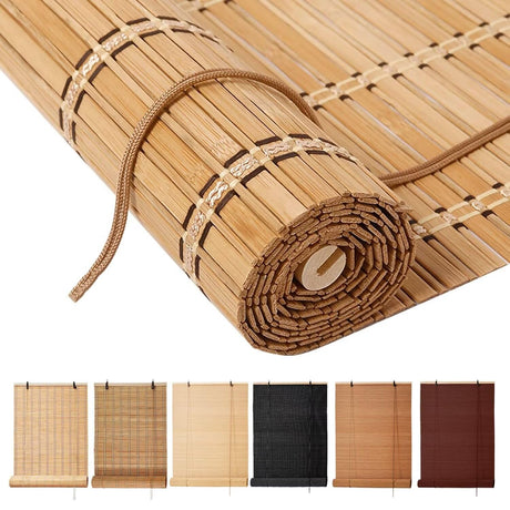 Outdoor Reed Roller Blinds for Patio and Porch,Easy Installation,Privacy Protection,and Natural Ventilation,indoor Roman Roller Shades with Lift,Blackout and Breathable Porch Reed Blinds BAYUE