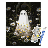 NPCSWXQ Paint by Numbers Kit for Adults Beginners, Ghost Floral Painting Crafts Number Art Paint Kits for Home Wall Bedroom Study or Office Decor Gift 16x20Inch NPCSWXQ