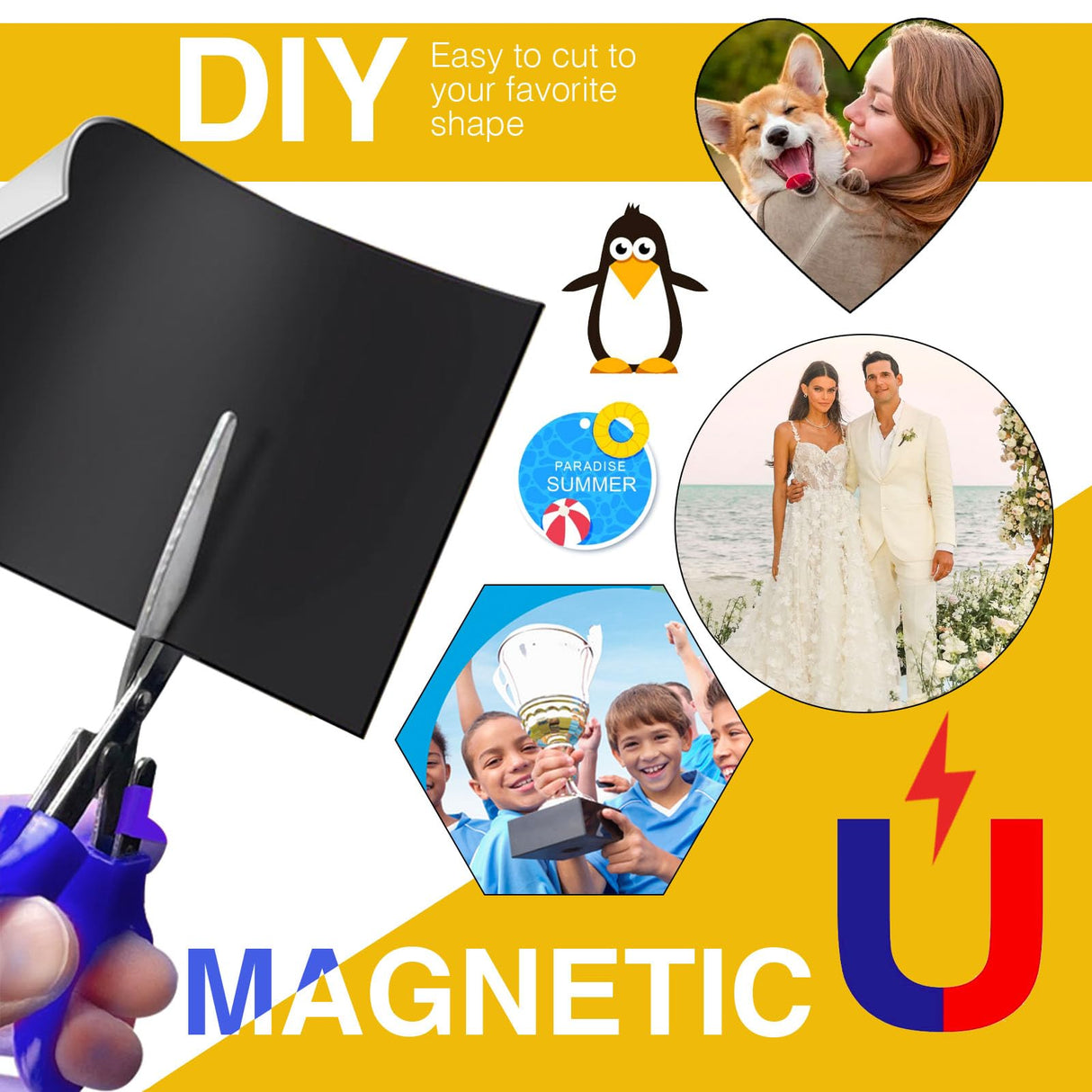 JINGZHAN Printable Magnet Sheets Non Adhesive,8.5 X11 Inches for Inkjet Printers,10 Sheets Matte Cuttable Magnetic Paper,12mil Thickness DIY Flexible Magnet Photos JINGZHAN