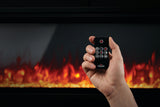 Napoleon Entice 72 - NEFL72CFH - Wall Hanging Electric Fireplace, 72-in, Black, Glass Front, Glass Crystal Ember Bed, Multiple Flame Colors, Remote Included Napoleon