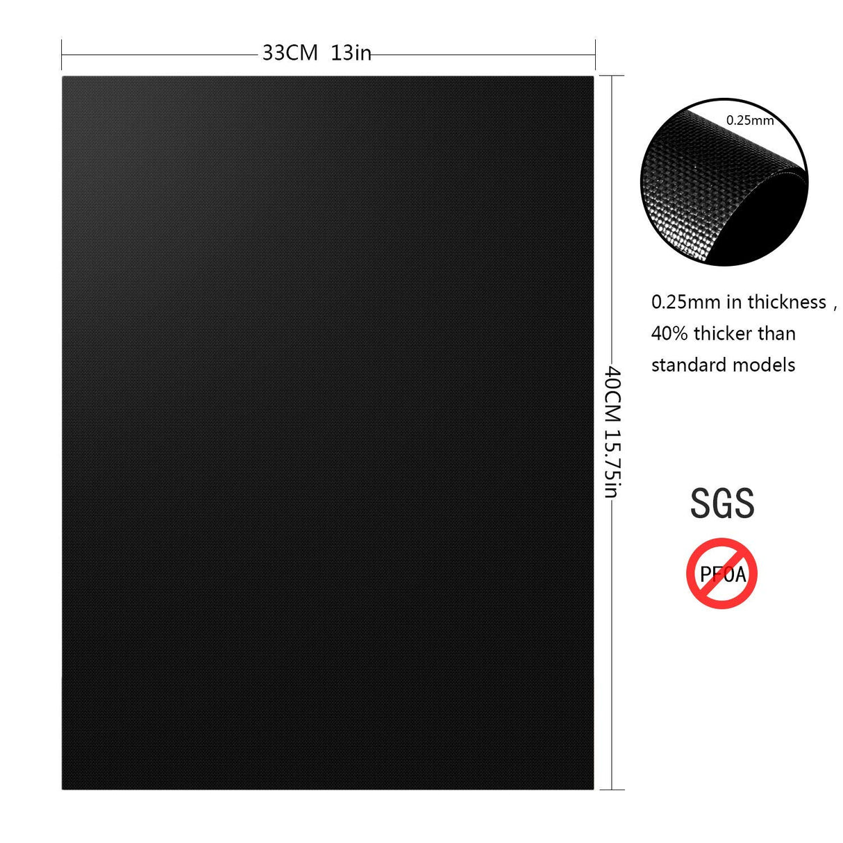 AOOCAN Grill Mat - Set of 5 Heavy Duty Grill Mats Non Stick, BBQ Outdoor Grill & Baking Mats - Reusable, Easy to Clean Barbecue Grilling Accessories - Work on Gas Charcoal Electric - Extended Warranty Aoocan