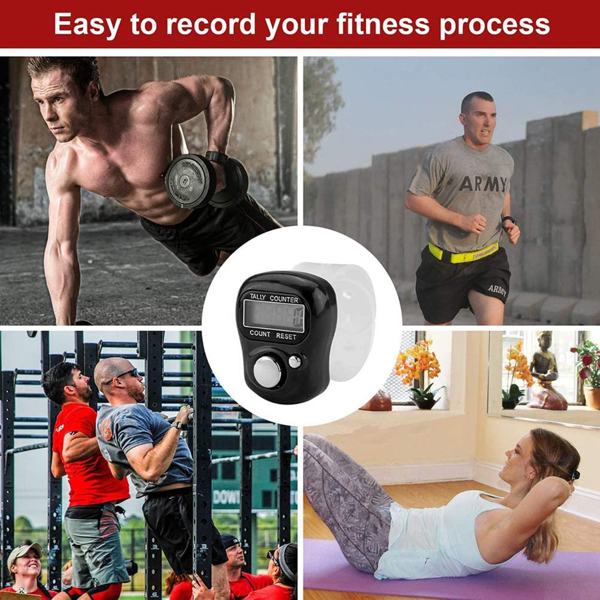 Electronic Finger Counter,8-Pack Case Resettable 5 Digit LCD Electronic Digital Display Finger Hand Tally Counter Counting for Golf,Goods Counting,Lap & Knitting FIOTOK