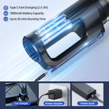 MONOZEL Car Vacuum Portable Cordless, 18000Pa 2 in 1 Vacuum Cleaner&Air Duster, 130W Brushless Motor Handheld Vacuum Cordless with 7800mAh Battery, LED Light, Multi-Nozzles for Car, Home, Office, Pet MONOZEL
