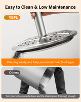 YEFU Fire Pit with Removable Ash-Pan: Smokeless Firepit 304 Stainless Steel Material - Outdoor Fire Pit Silver 19 inch - Smokeless Fire Pit for Outside Outdoor Patio Camping Backyard YEFU