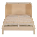 Ball & Cast Murphy Bed Full Size with Drawer and A Set of Sockets,Bedroom Folding Wall Cabinets Frame w/USB Ports & Pulley Structure Design,Hideaway Bed for Guest Room,Study,Office,Golden Ball & Cast