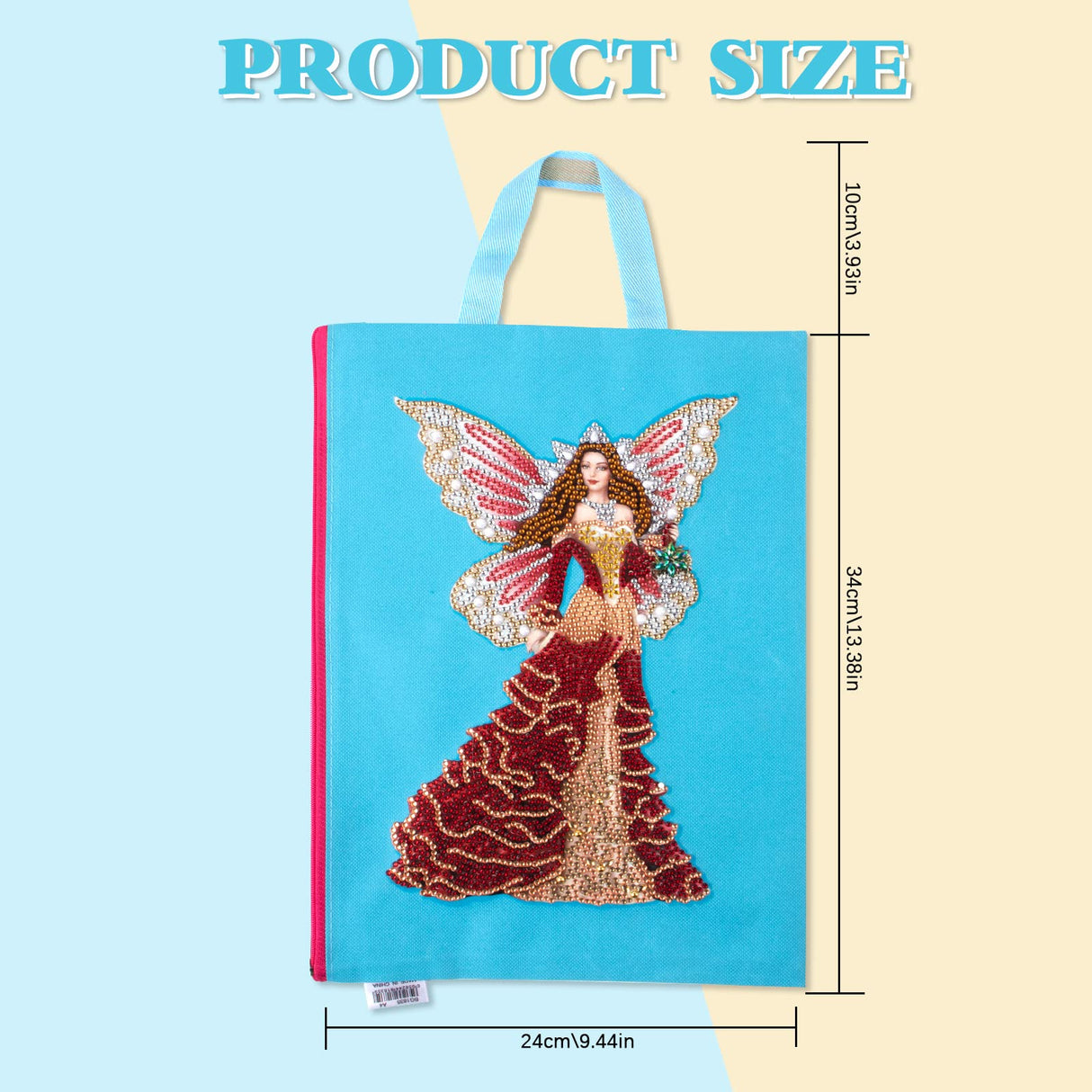 antor Diamond Painting Kits for Adult Stationery Bag Handbag with Chain 5D DIY Rhinestone Arts Craft Makeup Bag Canvas Tote Bag Diamond Art for Office Home Butterfly Fairy Pattern antor