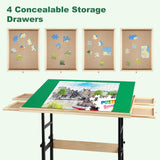 Dollate 1500 Piece Jigsaw Puzzle Table with Legs,35"x27"Adjustable Puzzle Tables for Adults, 3-Tilting-Angle Portable Wooden Jigsaw Puzzle Board Portable with 4 Drawers Dollate