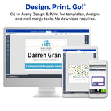 Avery Customizable Name Badges with Magnets, 3" x 4", Clear Name Tag Holders with White Printable Inserts, 24 Magnetic Name Badges (8780) AVERY