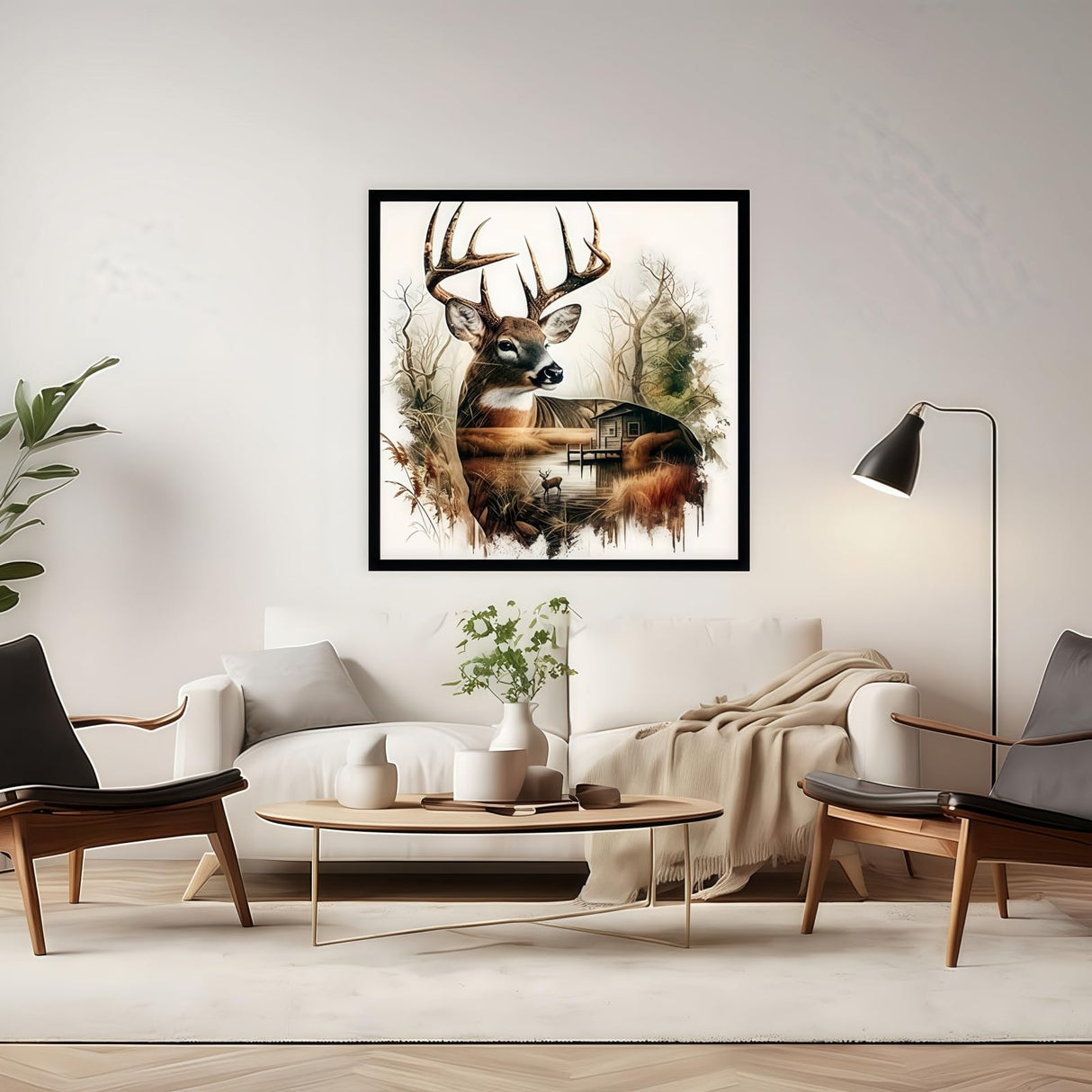 JYXSJYYD 5D DIY Deer Diamond Art Kits for Adults,Diamond Paintings Kits for Beginners,Paint by Diamonds Dot Full Drill Gem Art Crafts,Home Wall Decoration 13.8x13.8 Inches. JYXSJYYD