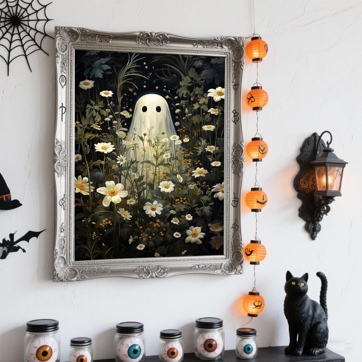Eterkosu Ghost Diamond Art Painting Kits for Adults,5D DIY Halloween Diamond Art Paint with Diamonds for Home Decor,Horror Full Drill Diamond Dots Painting for Adults Beginners Gem Art Pictures Eterkosu