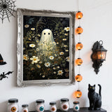 Eterkosu Ghost Diamond Art Painting Kits for Adults,5D DIY Halloween Diamond Art Paint with Diamonds for Home Decor,Horror Full Drill Diamond Dots Painting for Adults Beginners Gem Art Pictures Eterkosu
