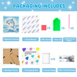 Nardoll Diamond Art Kits with Wooden Frame - Arts and Crafts - Dimond Art Painting by Numbers - GEM Art for Beginners Adult Home Wall Decor Nardoll