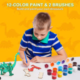 Poraxy Dinosaur Toys, 4 in 1 STEM Kits for Kids Age 8-10, Toys for Ages 8-13, Educational Science Building Projects, 3D Wooden Puzzles Robot Crafts, Gifts for Boys Girls 7 8 9 10 11 12 13 Year Old Poraxy