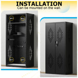 Eltean 15-18 Gun Safe for Rifles and Pistols,DIY-Friendly Gun Cabinet with Customizable Storage Space,DIY Rifle Safe with Distinctive Appearance and Ventilation for Shotgun. Eltean