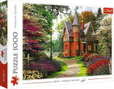 Trefl Victorian Cottage, 1000 Jigsaw Puzzle Red 27"x19" Print, Perfect Matching of Elements, for Adults and Children from 12 Years Old Trefl