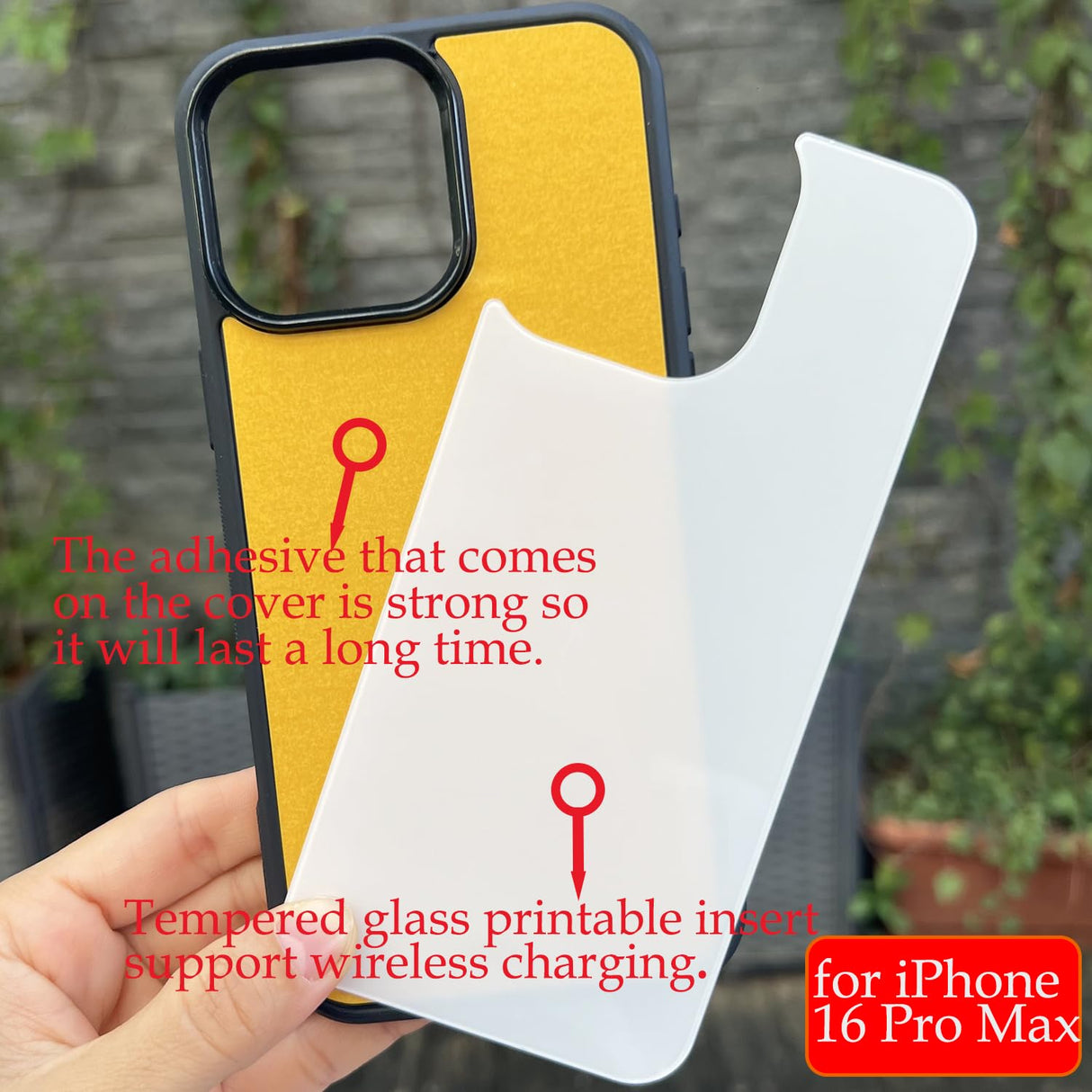 JUSTRY 5PCS Sublimation Phone Case Blanks Compatible with iPhone 16 Pro Max, 6.9", Wireless Charging Compatible, Easy to Sublimate DIY Customized Soft TPU Mobile Case with Tempered Glass Inserts JUSTRY