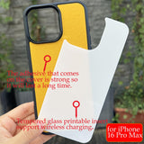 JUSTRY 5PCS Sublimation Phone Case Blanks Compatible with iPhone 16 Pro Max, 6.9", Wireless Charging Compatible, Easy to Sublimate DIY Customized Soft TPU Mobile Case with Tempered Glass Inserts JUSTRY