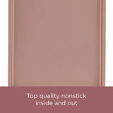 Farberware 47776 Nonstick Bakeware, Nonstick Muffin Pan / Cupcake Pan - 12 Cup, Rose Gold Red Farberware