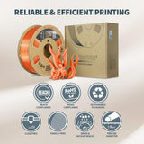 OVERTURE Silk Filament PLA 1.75mm Clog-Free Shiny 3D Printer Filament, 1kg Spool (2.2lbs), Dimensional Accuracy +/- 0.02 mm, Fit Most FDM Printer(Silk White) OVERTURE