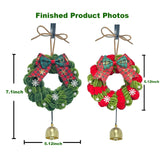 Christmas DIY Crafts Kit - 159 Pcs Wreath Making Kit for 2 Pack 7.1 Inch Christmas Ornaments, Easy to Make Holiday Wreath Decor for Tree, Home, Xmas Party Gift for Kids & Family TINLOK