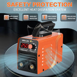 Super Mini Stick Welder Machine,110V 250A ARC Portable MMA Welding Machine for Beginners,Welding Machine with 10pcs Welding Rod Tools,IGBT Inverter Welder,Hot Start Arc Force Anti-stick (Orange) HGNVGZ