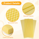60-Pack Beeswax Sheets, 16-1/3 inch x 7-2/3 inch,Beehive Wax Foundation, Beeswax Foundation Sheet, Beeswax for Candle Making Beekeeping Varku
