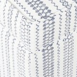 HomePop Home Decor | K7342-F2359 |Classic Square Storage Ottoman with Lift Off Lid | Ottoman with Storage for Living Room & Bedroom, Blue Stripe Large HomePop