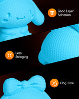 TECBEARS Rapid PETG Filament Bundle，High Speed 3D Printer Filament, High Toughness Matte PETG, 250g Each Spool, 8 Pack, Black+White+Gray+Red+Orange+Green+Blue+Pink TECBEARS