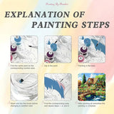 BYGFHLYW Easy Paint by Numbers Kit for Adults Beginner, Landscape Adult Paint by Number Kits on Canvas, DIY Painting with Numbers for Adults, Acrylic Oil by Number Kits for Home Wall Decor 16x20 in BYGFHLYW