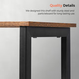 VASAGLE Bookshelf, Cube Shelf, Console Table, TV Stand with 6 Storage Cubes, for Office, Living Room, Bedroom, 13 x 47.2 x 31.5 Inches Industrial Design, Rustic Brown and Black ULLS104B01 VASAGLE