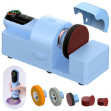 LET'S RESIN 4-in-1 Electric Resin Sanders and Polisher, 2000mAh*2 Large Battery Capacity, Powerful 3-Speed, LCD Display, Compact and Lightweight for Resin Grinding, Glass, Metal, Jade,etc LET'S RESIN