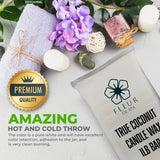 FLEUR DE SPA True Coconut Premium All-Natural Coconut Wax Blend for Luxurious DIY Candle Making - Made in The USA (1 Pound bar) fleur de spa