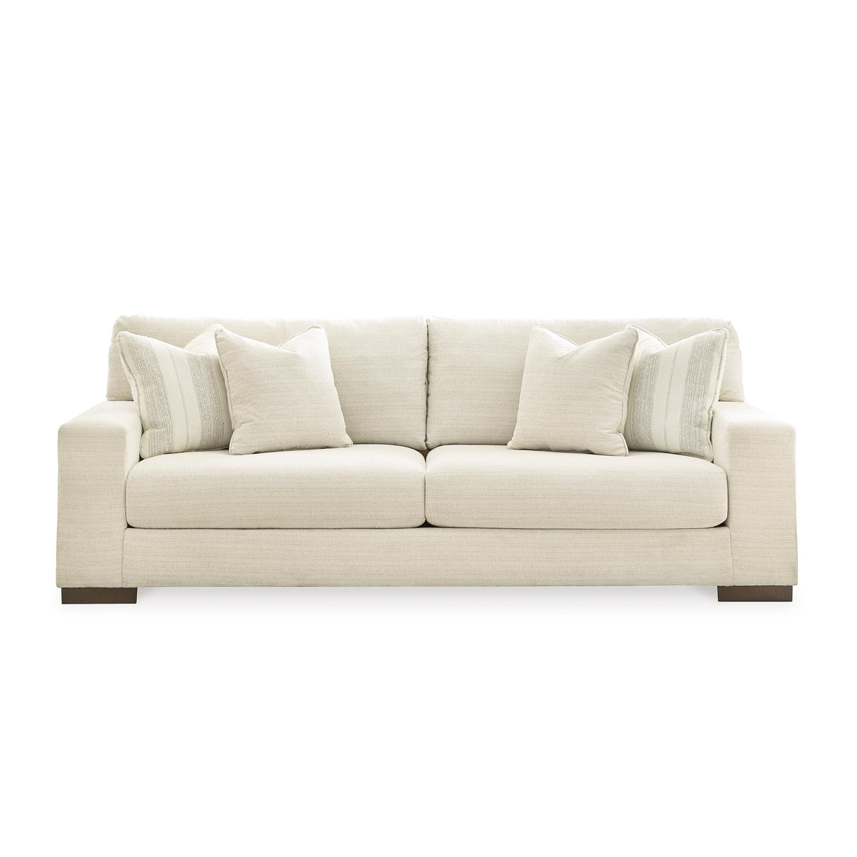 Signature Design by Ashley Maggie Contemporary Upholstered Sofa with Accent Pillows, Off-White Signature Design by Ashley