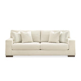 Signature Design by Ashley Maggie Contemporary Upholstered Sofa with Accent Pillows, Off-White Signature Design by Ashley