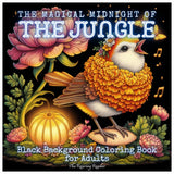 Magical Midnight Black Background Coloring Book: The Jungle – Featuring Adorable Animals, Enchanting Jungle Creatures Bathed in the Magical Light of ... - Black Background makes your colors POP!) WoodArtSupply