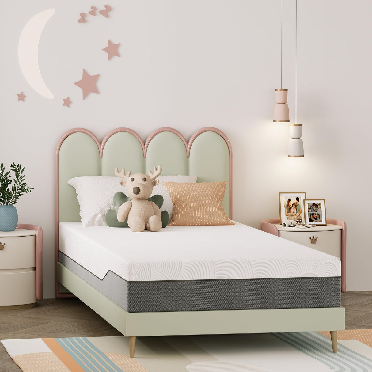 12 Inch Twin XL Mattress, Memory Foam Mattress for Cool Sleep & Pressure Relief, Medium Firm Support, Removable Cover, No Fiberglass JOYRIDE SLEEP