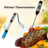 Cooking Thermometer, Kitchen Electronic Digital Thermometer Food Probe for Meat Water Milk - Black Gaweb