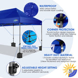 COBIZI 10x20 Heavy Duty Pop up Canopy Tent with 6 sidewalls Easy Up Commercial Outdoor Canopy Wedding Party Tents for Parties All Season Wind & Waterproof Gazebo with Roller Bag,Navy Blue(Thickened) COBIZI
