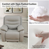 Genuine Leather Recliner Couch Set, Power Reclining Sofa Set 3 Pieces Top Grain Leather Sofa with Built in USB Port for Living Room(Light Grey) (Sofa+Loveseat+Chair) Pon Living Furniture Inc