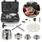 4-Inch Self-Centering Wood Lathe Chuck for Nova, 1" x 8 TPI Thread with 3/4" x 16 TPI Adapter, 4-Jaw Wood Turning Chuck Set Bzcovac