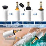 ZREGGUR 16 oz 12pack 4-in-1 Can Cooler Slim Sublimation Tumbler blank, Double Stainless Steel Vacuum Insulated for Hot and Cold Beverages, Standard Can, Beer Bottle and Insulated Mugs ZREGGUR