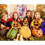 Hifunwu 30Pcs Halloween Foam Pumpkin Craft Kit Decorations with Foam Fall Maple Leaves Rhinestone Stickers for Halloween Thanksgiving Kids Art Crafts Decorations Hifunwu