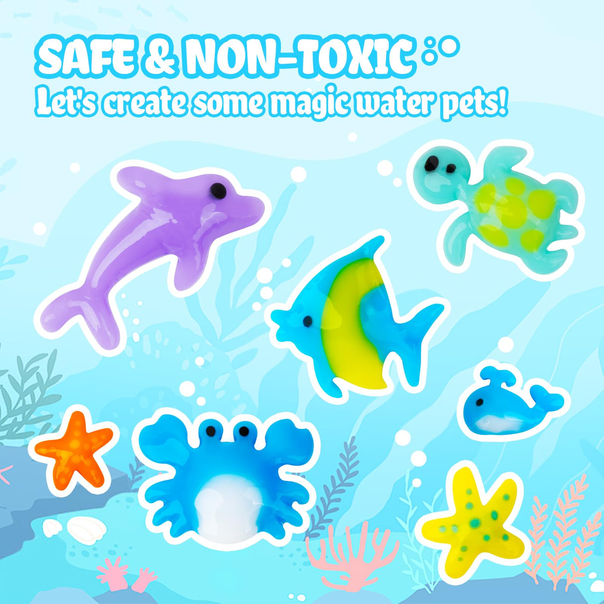 Eleanore's Diary Aqua Fairy Water Gel Kit, Magic Water Elf Toys for Kids, Creative Squishy Maker Toy, Holiday DIY Art & Crafts for Boys Girls Ages 3-12, Summer Family Party Favors Birthday Gifts Eleanore's Diary