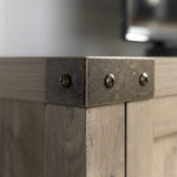 Walker Edison Georgetown Modern Farmhouse Double Barn Door TV Stand for TVs up to 65 Inches, 58 Inch, Grey Walker Edison