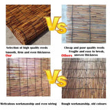 Waterproof Bamboo Roman Blinds for Indoor/Outdoor Patio, Reed Roller Shades Privacy Protection Porch Blackout Roll-up Bamboo Windows Curtain with Lifter, Cordless 28" W x 72" H VELLOW