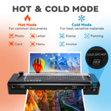 Laminator Machine A3 Laminating Machine with Built-in Trimmer, Fast Warm-up 13 Inch Cold and Thermal Lamination with 50 Laminating Sheets, 5-in-1 Portable Laminators for Home Office School Use BAYGE