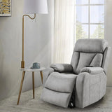 cinkehome Small Power Lift Recliner for Elderly, Lift Chair Recliners, Electric Recliner Chairs for Seniors, Remote Control, Adjustable, Side Pocket (Light Grey) cinkehome